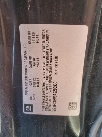 2010 Chevrolet Camaro Lt VIN: 2G1FC1EV9A9208938 Lot: 43079734