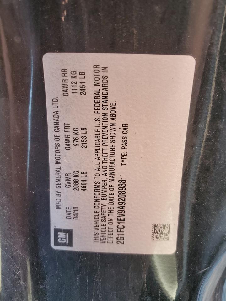 2G1FC1EV9A9208938 2010 Chevrolet Camaro Lt