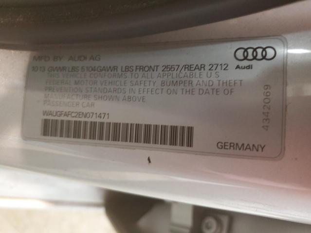 2014 Audi A6 Premium Plus VIN: WAUGFAFC2EN071471 Lot: 42980294