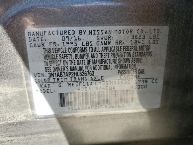 2017 NISSAN 210 WAGON 3N1AB7AP2HL636763