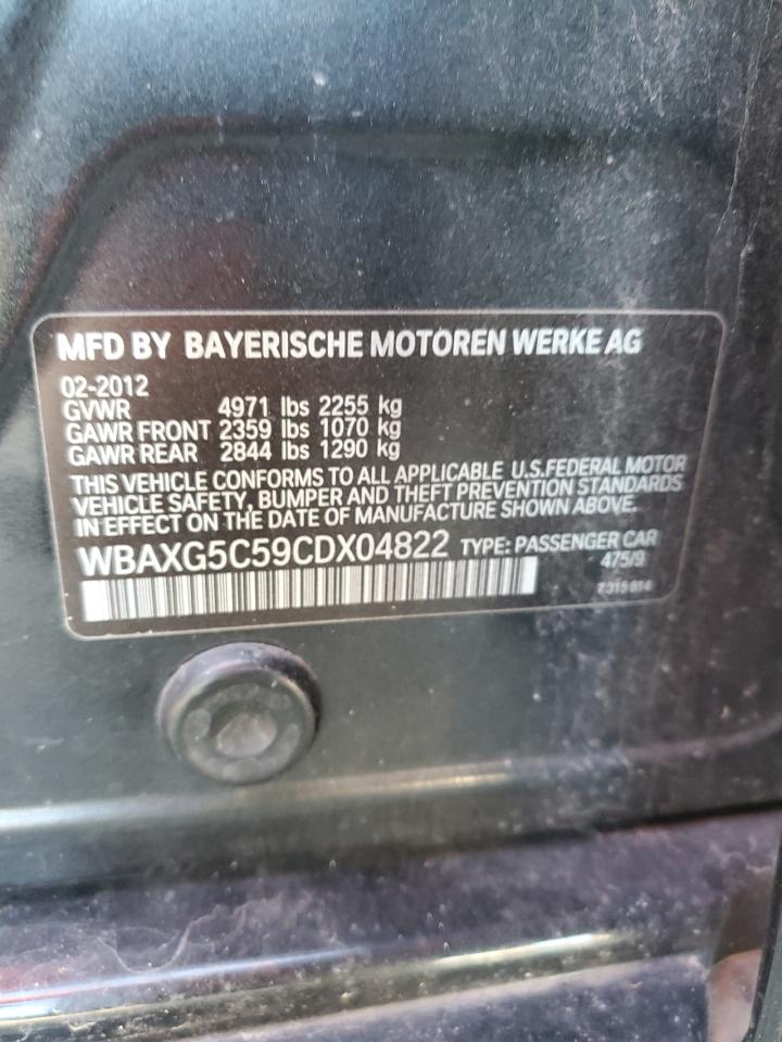 wbaxg5c59cdx04822 WBAXG5C59CDX04822 2012 BMW 528 I