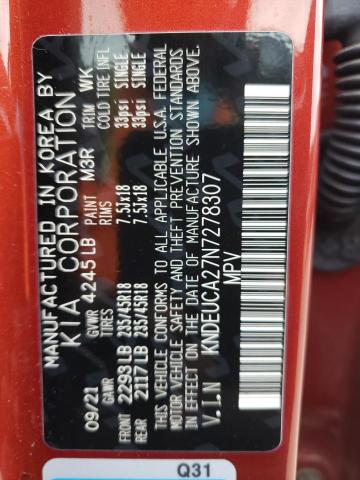 2022 KIA SELTOS NIG KNDEUCA27N7278307