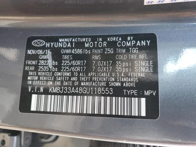 2016 HYUNDAI TUCSON LIM KM8J33A48GU118553