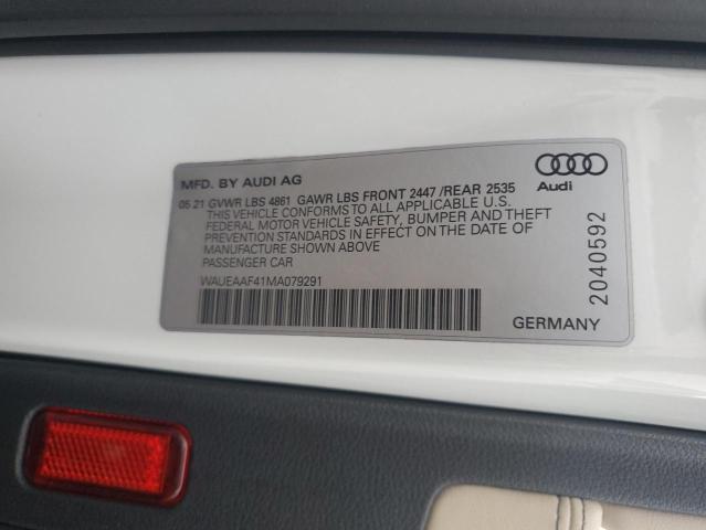 WAUEAAF41MA079291 Audi A4 PREMIUM 12