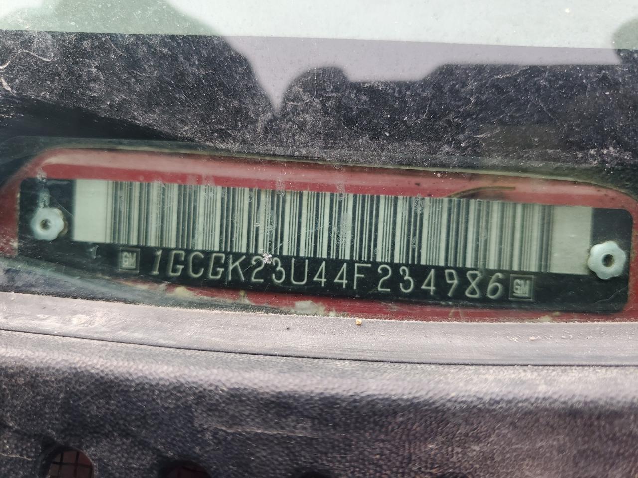 1GCGK23U44F234986 2004 Chevrolet Silverado K2500