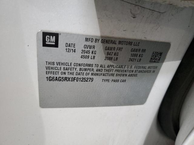 2015 Cadillac Ats VIN: 1G6AG5RX0F0125279 Lot: 42724744