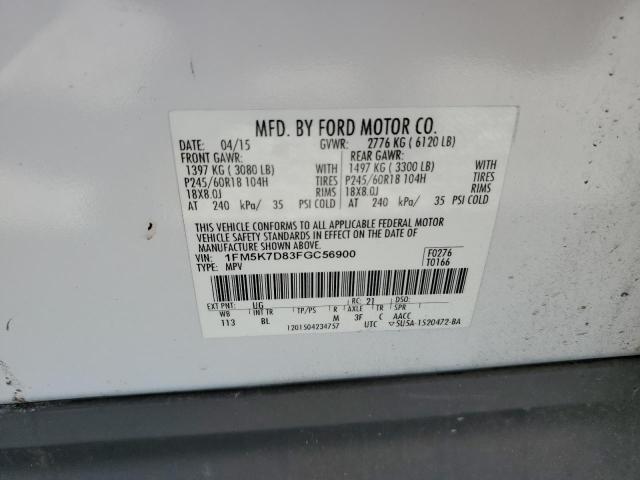 2015 FORD EXPLORER X - 1FM5K7D83FGC56900