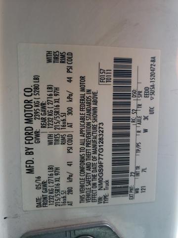 NM0GS9F77G1283273 2016 Ford Transit Connect Xlt
