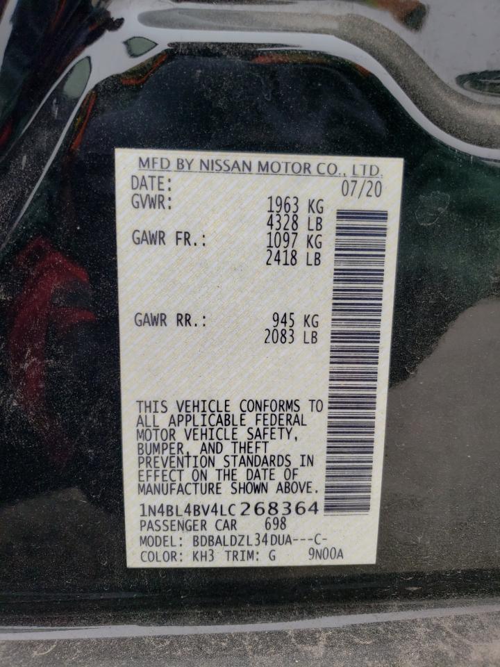 1N4BL4BV4LC268364 2020 Nissan Altima S