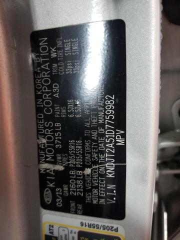 2013 Kia Soul VIN: KNDJT2A51D7759982 Lot: 43214414