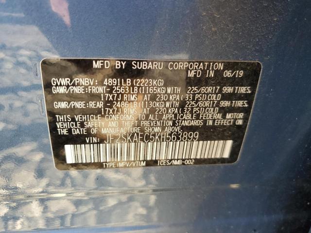 2019 SUBARU FORESTER P JF2SKAEC5KH563899