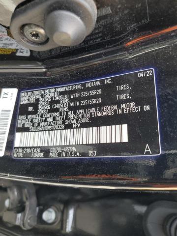 2022 Toyota Highlander Xse VIN: 5TDJZRAH8NS120328 Lot: 43433184