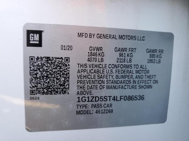 2020 CHEVROLET MALIBU LT - 1G1ZD5ST4LF086536