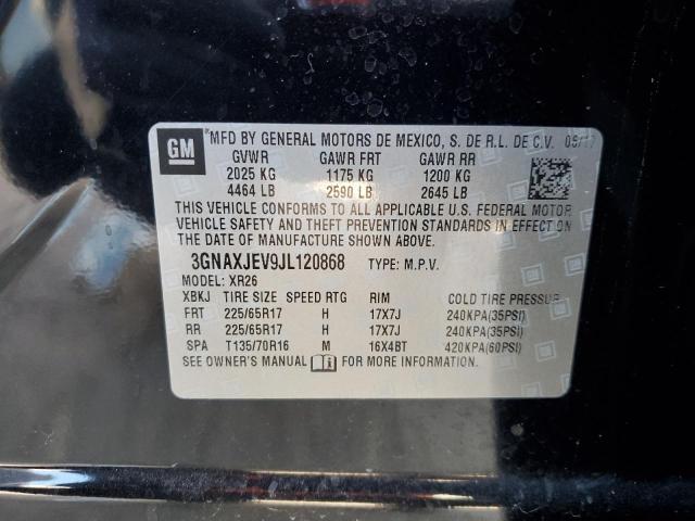 2018 CHEVROLET EQUINOX LT 3GNAXJEV9JL120868