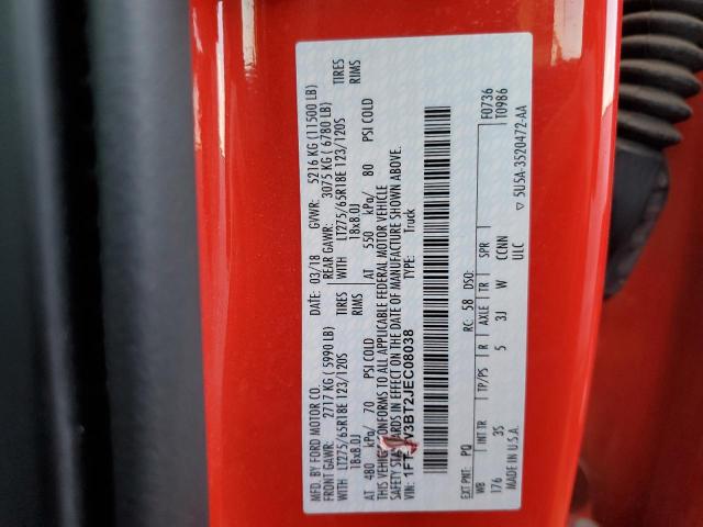 2018 Ford F350 Super Duty VIN: 1FT8W3BT2JEC08038 Lot: 41223394