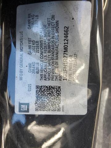 2021 CHEVROLET CAMARO SS 1G1FH1R77M0124662