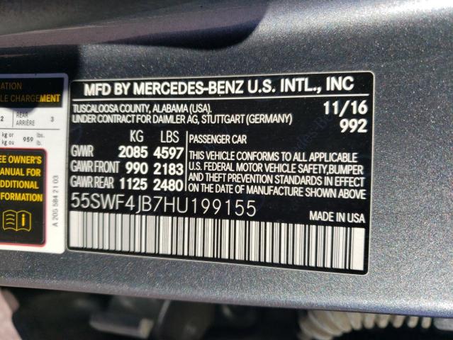 55SWF4JB7HU199155 2017 MERCEDES-BENZ C-CLASS - Image 13