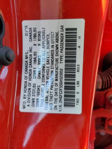 2016 HONDA CIVIC LX - 2HGFC2F55GH525952