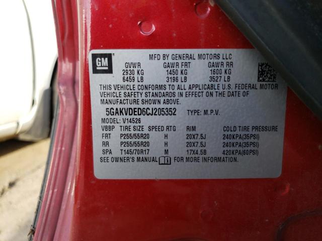 5GAKVDED6CJ205352 2012 Buick Enclave