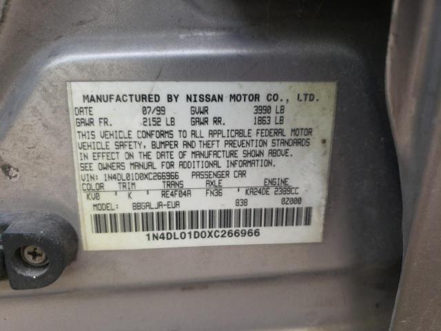 1N4DL01D0XC266966 1999 Nissan Altima Xe