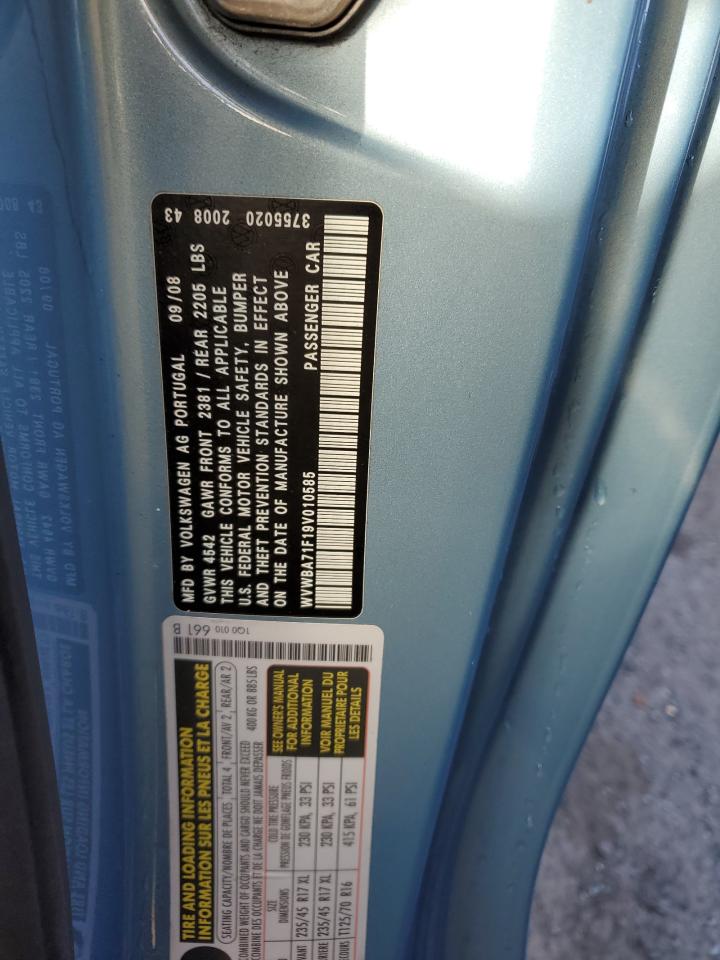 WVWBA71F19V010585 2009 Volkswagen Eos Turbo