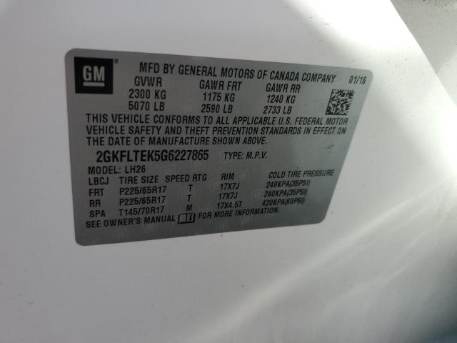2016 GMC TERRAIN SL 2GKFLTEK5G6227865