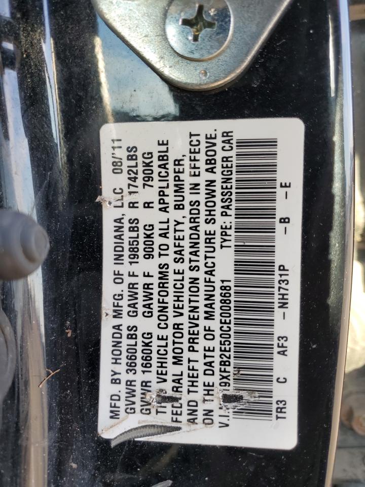 19XFB2E50CE008681 2012 Honda Civic Lx