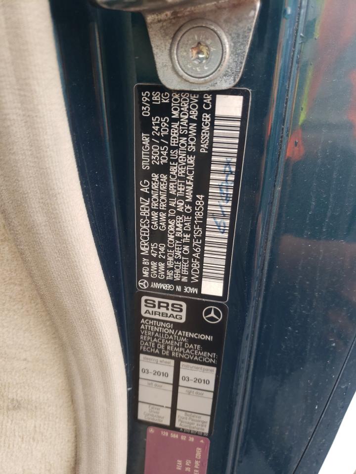 WDBFA67E1SF118584 1995 Mercedes-Benz Sl 500