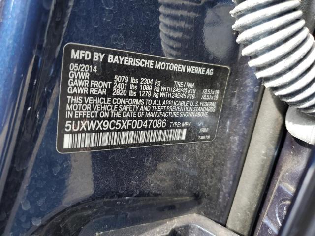 2015 BMW X3 XDRIVE2 5UXWX9C5XF0D47086