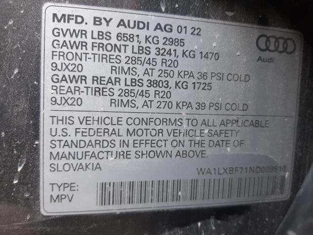 VIN WA1LXBF71ND009910 2022 Audi Q7, Premium Plus no.12