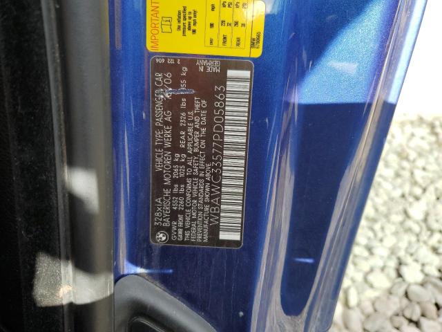 2007 BMW 328 Xi VIN: WBAWC33577PD05863 Lot: 44253164