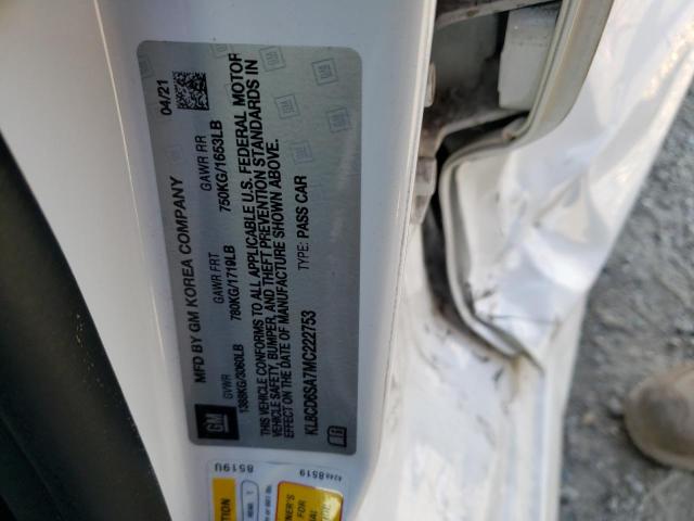 2021 CHEVROLET SPARK 1LT KL8CD6SA7MC222753