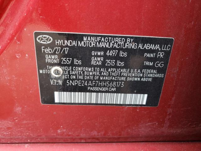2017 HYUNDAI SONATA SE 5NPE24AF7HH568173