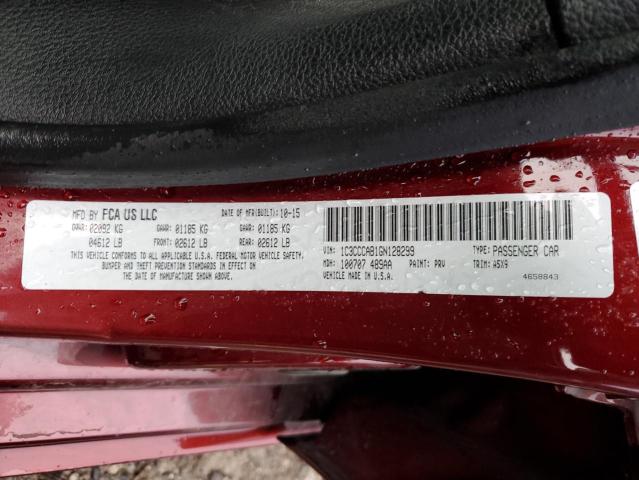 2016 CHRYSLER 200 LIMITE - 1C3CCCAB1GN128299