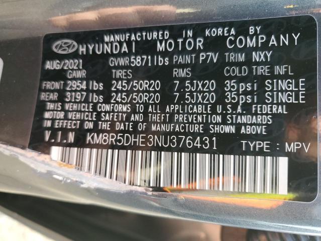 KM8R5DHE3NU376431 Hyundai Palisade L 13