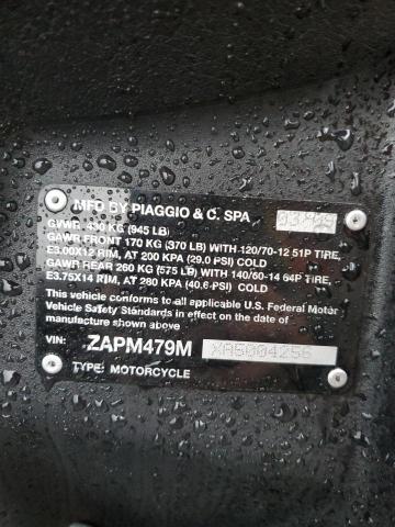 2010 PIAGGIO MP3 250 ZAPM479MXA5004256