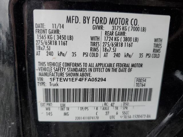 VIN 1N6DD0ER7KN737647 2015 FORD F-150 no.12