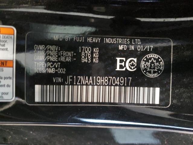 2017 Toyota 86 Base VIN: JF1ZNAA19H8704917 Lot: 40822934