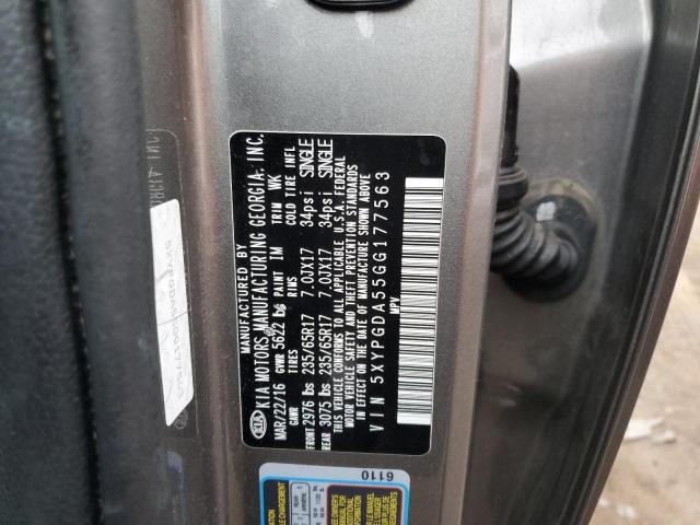 2016 KIA SORENTO LX - 5XYPGDA55GG177563