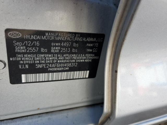 2017 HYUNDAI SONATA SE 5NPE24AF6HH498312