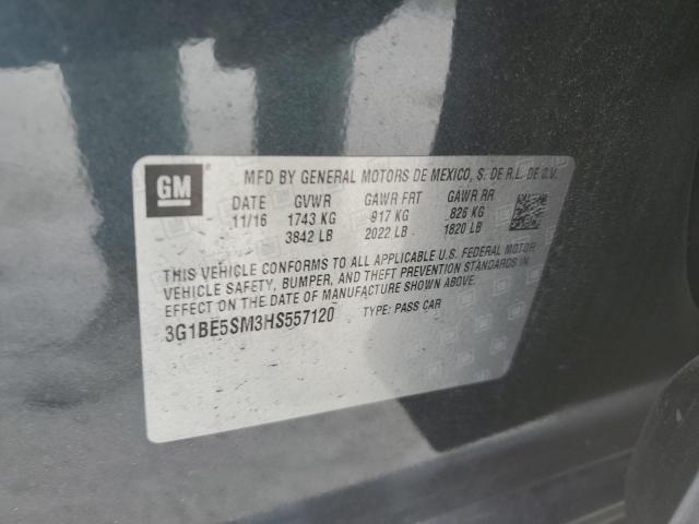 2017 CHEVROLET CRUZE LT 3G1BE5SM3HS557120