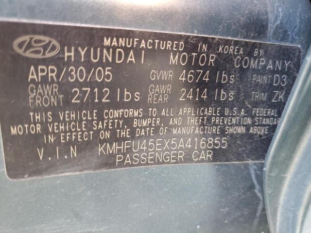 2005 Hyundai Xg 350 VIN: KMHFU45EX5A416855 Lot: 44356324