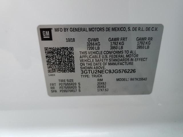 2018 GMC SIERRA K15 - 3GTU2NEC9JG576226