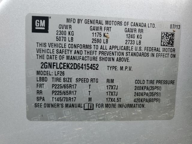 2013 Chevrolet Equinox Ls VIN: 2GNFLCEK2D6415452 Lot: 43988744