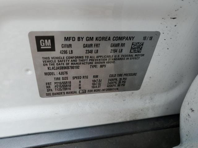 2019 BUICK ENCORE PRE - KL4CJASB9KB780192