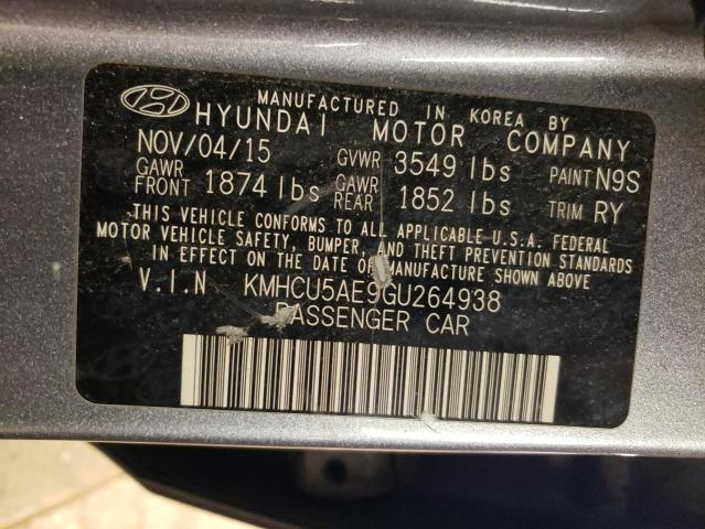 2016 Hyundai Accent Sport VIN: KMHCU5AE9GU264938 Lot: 43298514