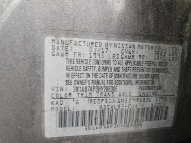 2017 NISSAN SENTRA S 3N1AB7AP3HY288006