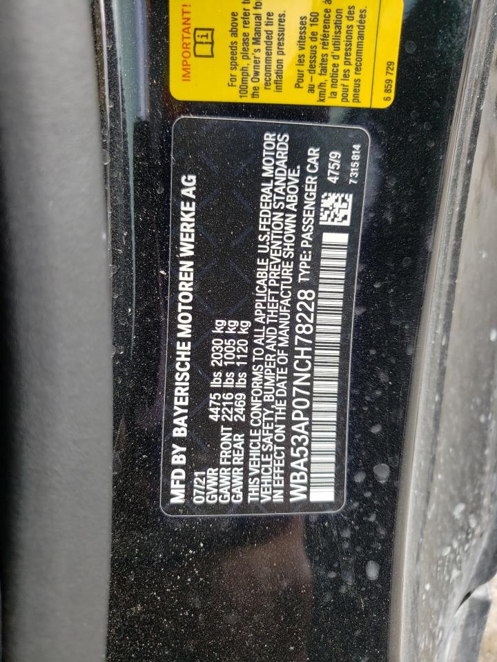 WBA53AP07NCH78228 2022 BMW 430I