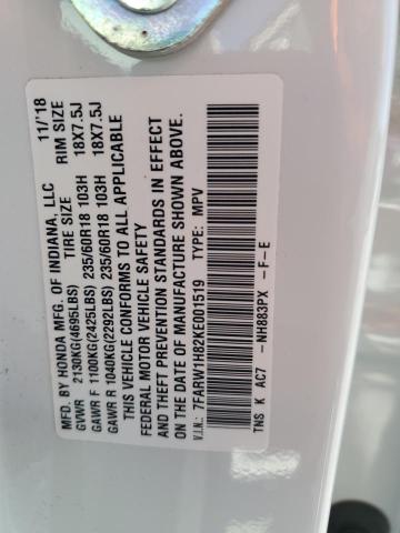 2019 HONDA CR-V EXL 7FARW1H82KE001519