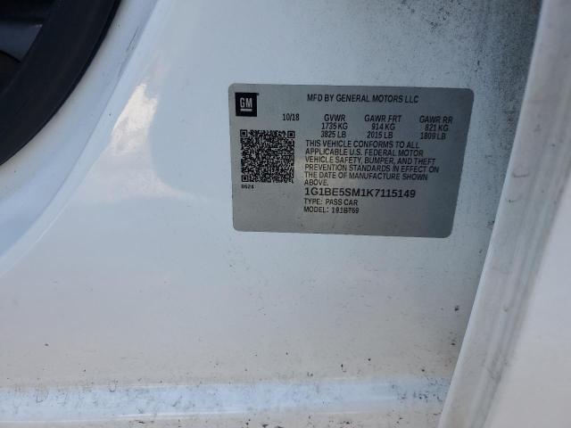 2019 CHEVROLET CRUZE LT 1G1BE5SM1K7115149